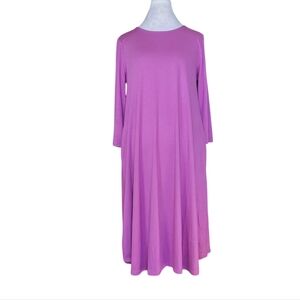 Zenana Outfitters Women's 3/4 Sleeve Round Neck Midi Length Tunic Dress - NWOT